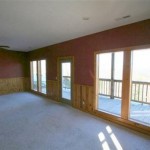 Foreclosure Cabin has spacious finished basement.