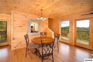 Dining-living areas and rooms are spacious with mountain views.