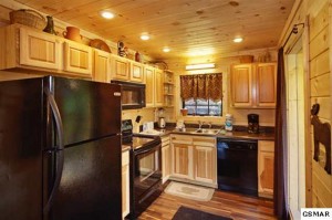 Kitchen of Log Cabin that is at short sale in the Pigeon Forge area